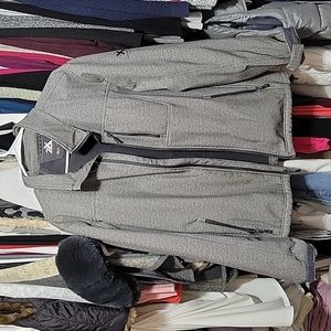 Zeroxposur Men's Lined Jacket, Adjustable Sleeves, Gray, Many Pockets, Large